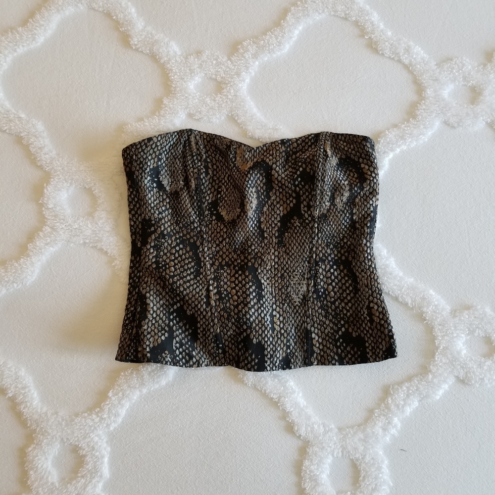 H&M Snake Print Crop Top